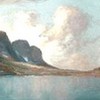 Tableau d'un lac en montagne de l'artiste peintre Albert Doran